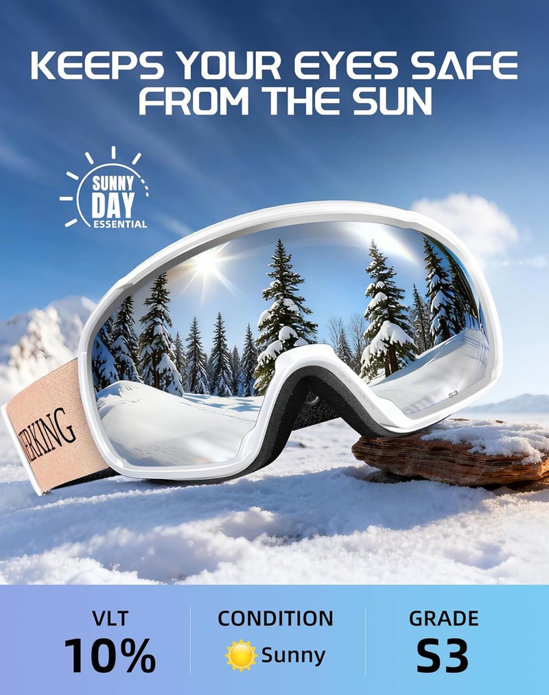 Innerking OTG Ski Goggles SGS Approved, Over Glasses Snow Snowboarding Winter Goggles Anti Fog for Adult, Youth, Men Women - Image 4
